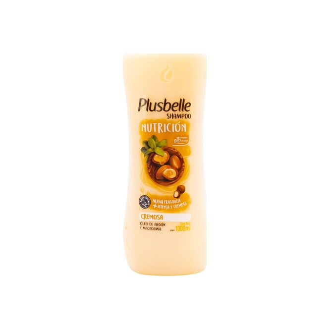 Shampoo nutrición cremosa aceite de argán Plusbelle 1 litro