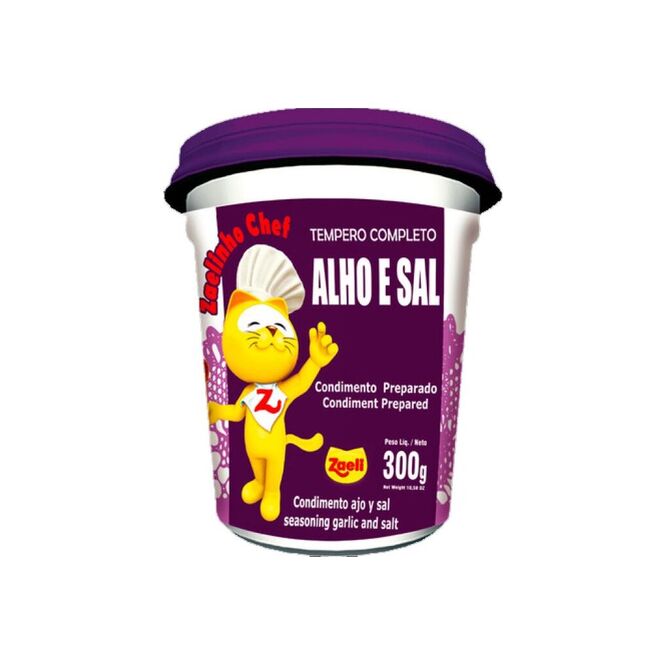 Condimento con Ajo y Sal en pote Zaeli 300 gramos