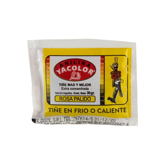 ANILINA YACOLOR ROSA PALIDO SOB 30GR