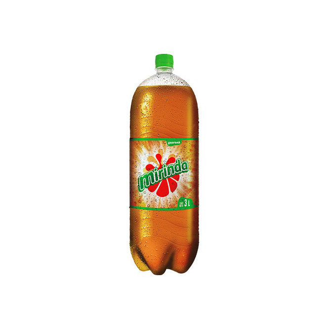 Gaseosa sabor guaraná botella descartable Mirinda 3 litros
