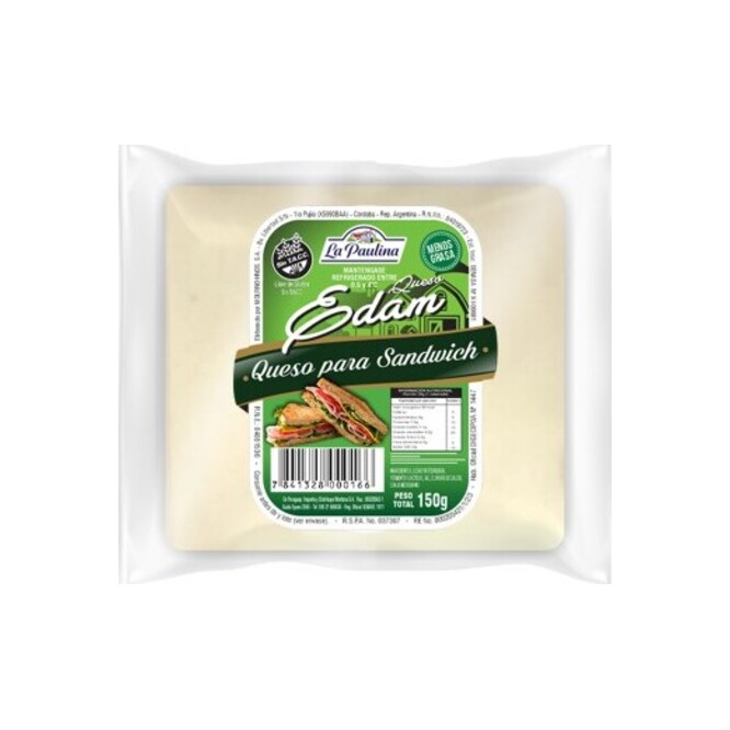 Queso Sándwich Edam La Paulina 150 gramos