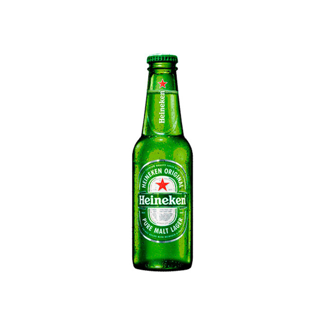 Cerveza pura malta original en botella descartable Heineken 250 ml
