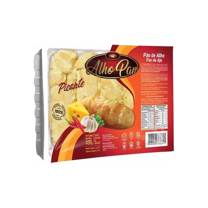 Pan de ajo picante Alho pan 5 unidades