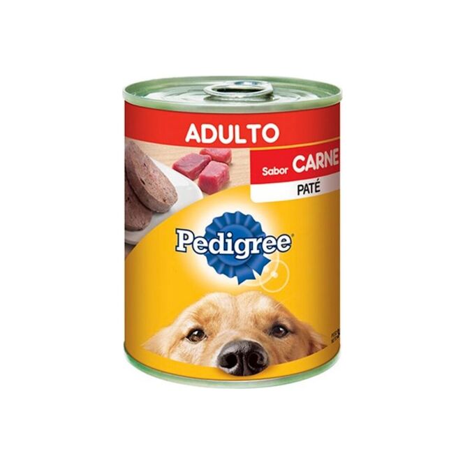 Alimento para perro paté sabor carne en lata Pedigree 340 gramos
