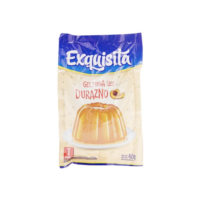 GELATINA SABOR DURAZNO EXQUISITA 40GR