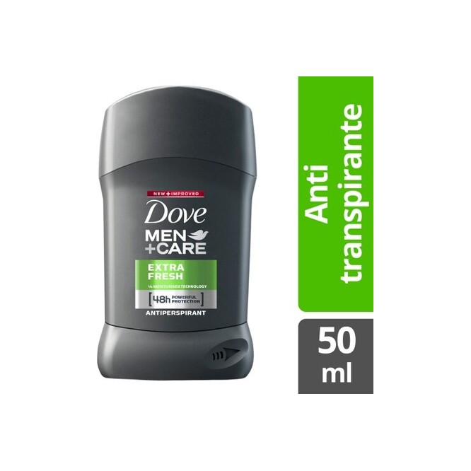 Desodorante antitranspirante Men Extra fresh en barra Dove 50 gramos