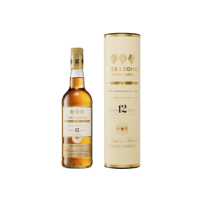 Caña añejada 12 años Tres leones 750 ml