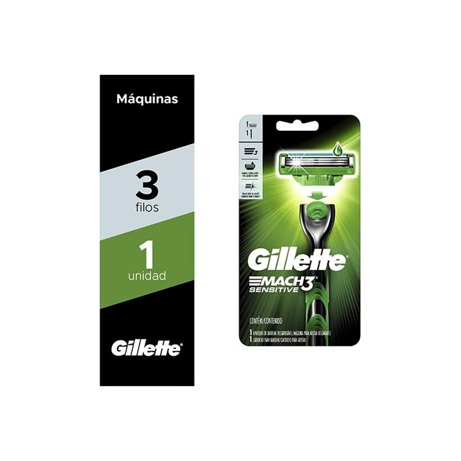 MAQUINA P/AFEITAR GILLETTE MACH 3 SENSIT