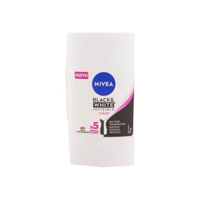 Desodorante blackwhite invisible Nivea 54 gramos