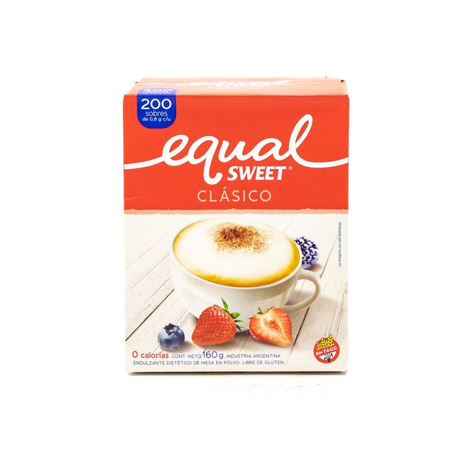 Edulcorante en Polvo en Sobre Equal Sweet 200 unidades
