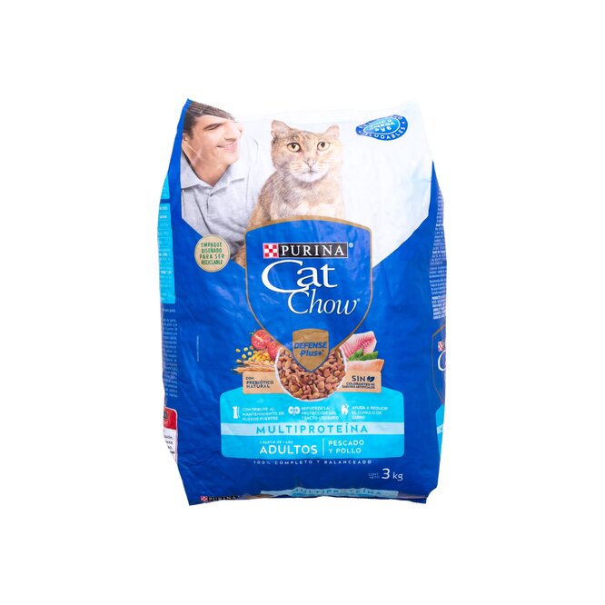Alimento para gato adulto sabor pescado y pollo Cat Chow 3 kilos