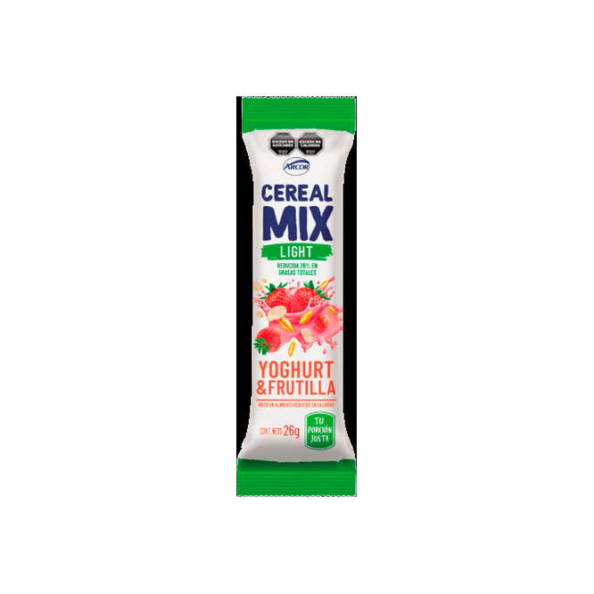 Barra de cereal Light Yogurt y Frutilla Cereal Mix 26 gramos