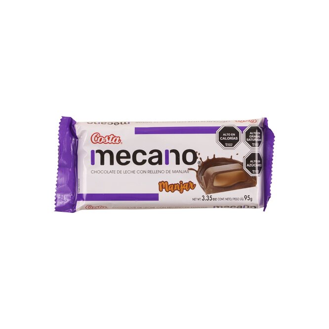 Chocolate en barra Relleno con Dulce de Leche Manjar Costa 95 gramos