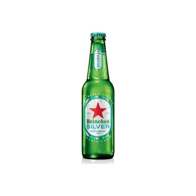 Cerveza Lager Silver en botella descartable Heineken 330 ml