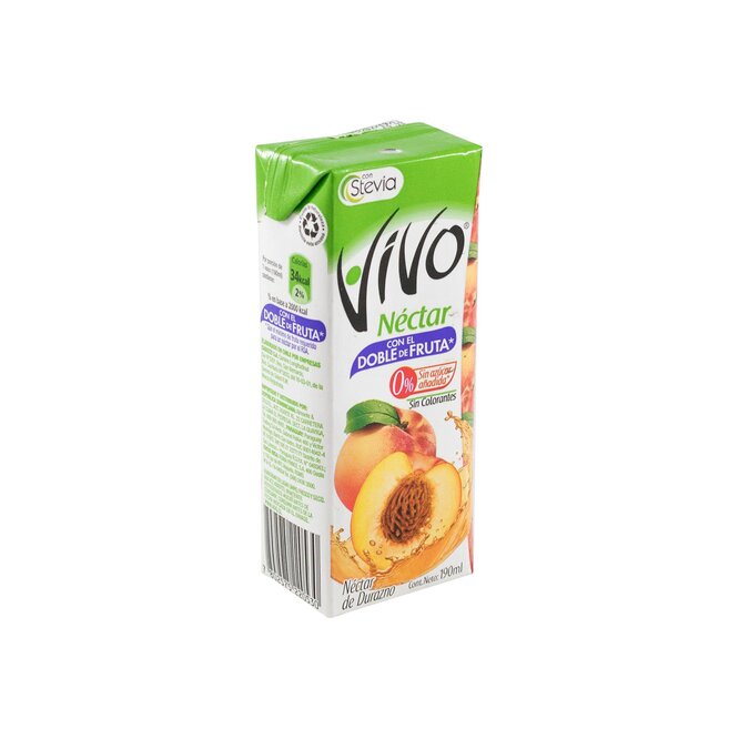 Jugo nectar de durazno tetra Vivo 190 ml