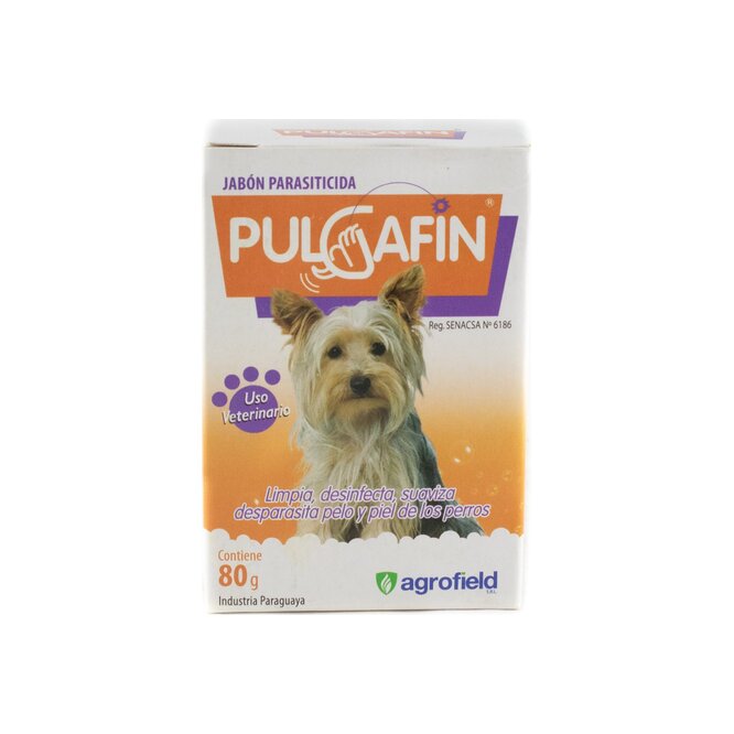 Jabón para perro parasiticida Pulga fin 80 gramos