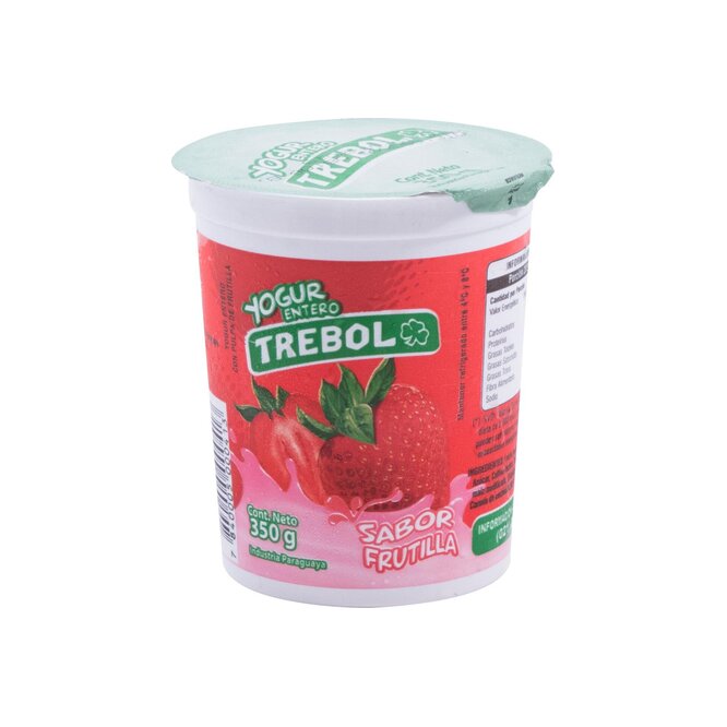 Yogurt sabor frutilla Trebolín en Pote Trébol 350 GR