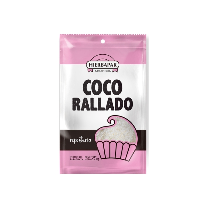 Coco rallado paquete Hierbapar 25 gramos