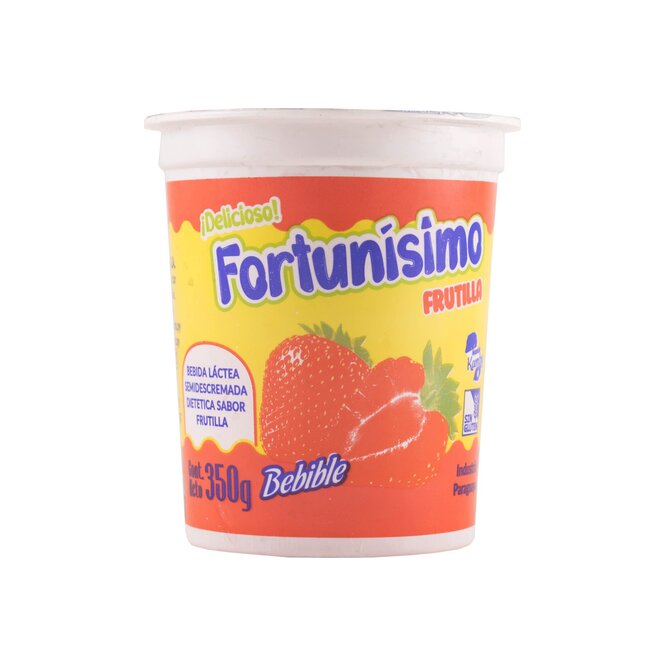Bebida Láctea Semidesnatada Frutilla Fortunísimo 350 gramos