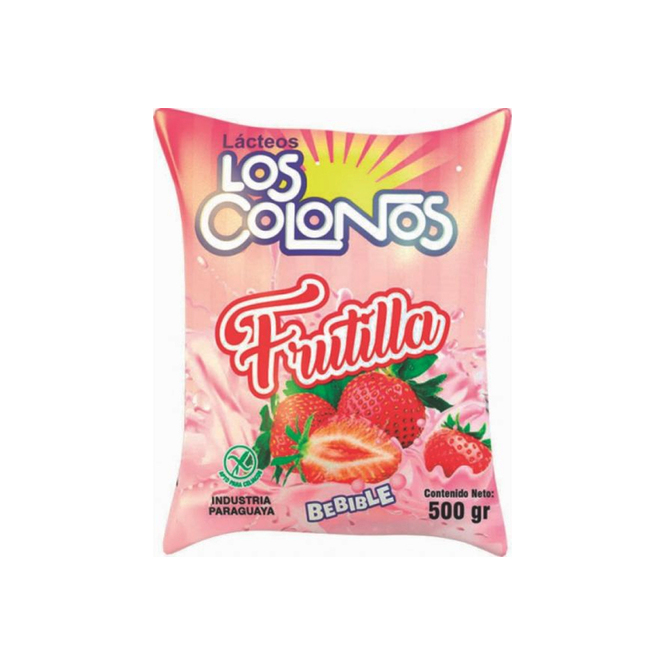Bebida lactea frutilla fermentado Los colonos 500 ml