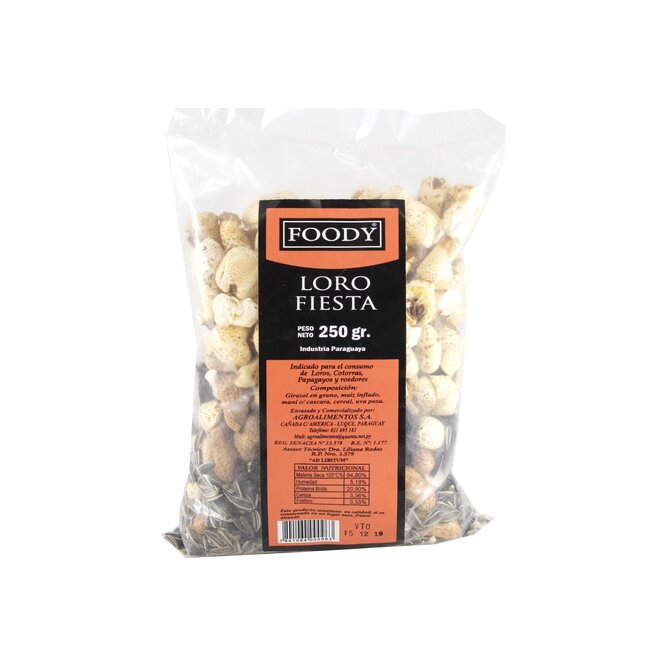 Alimento para aves bolsa Foody 250 gramos