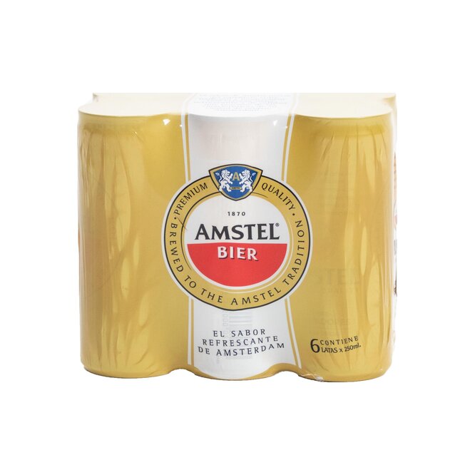 CERVEZA AMSTEL LATA 250 PACK X6
