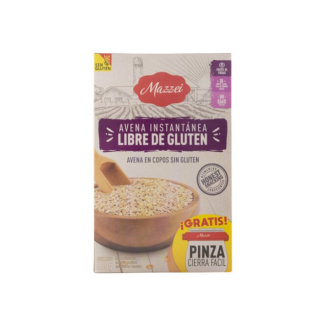 Avena instantánea sin gluten paquete Mazzei 600 gramos