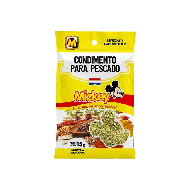Condimento para pescado Mickey 15 gramos