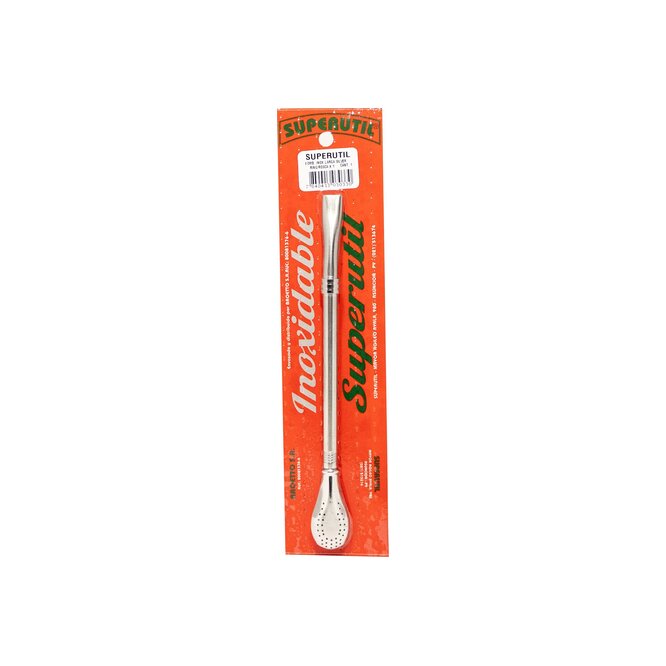 Bombilla de acero inoxidable larga Gold ring rosca Superútil 1 unidad