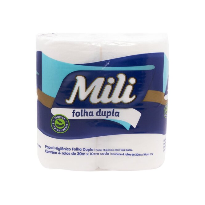 PAPEL HIGIE. MILI NEUTR/DOBL HJ 30MT 4UN