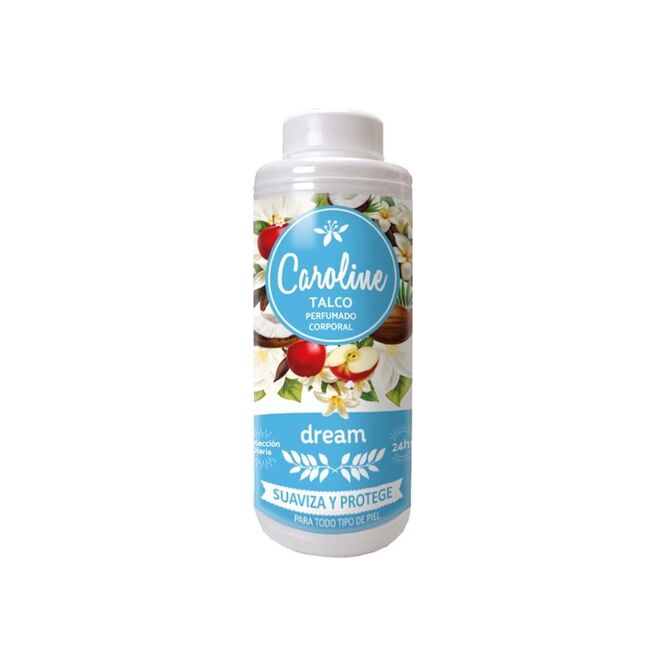 Talco Perfumado Corporal Dream en frasco Caroline 100 gramos