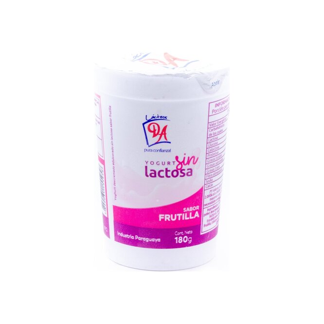 Yoghurt descremado sin lactosa frutilla Doña angela 180 ml