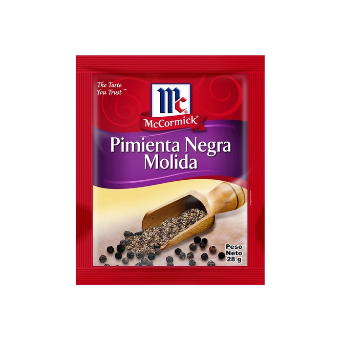 PIMIENTA NEGRA MOLIDA MCCORMICK 28 GR