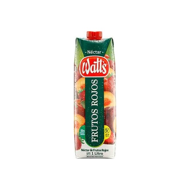 Jugo sabor frutos rojos tetra Watts 1 litro