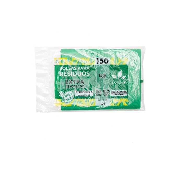 Bolsa para residuos resistente de 150 litros Ecoflex 5 unidades