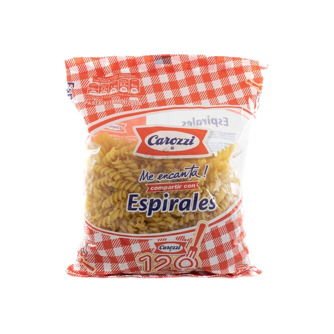 Fideo Espirales en paquete Carozzi 400 gramos