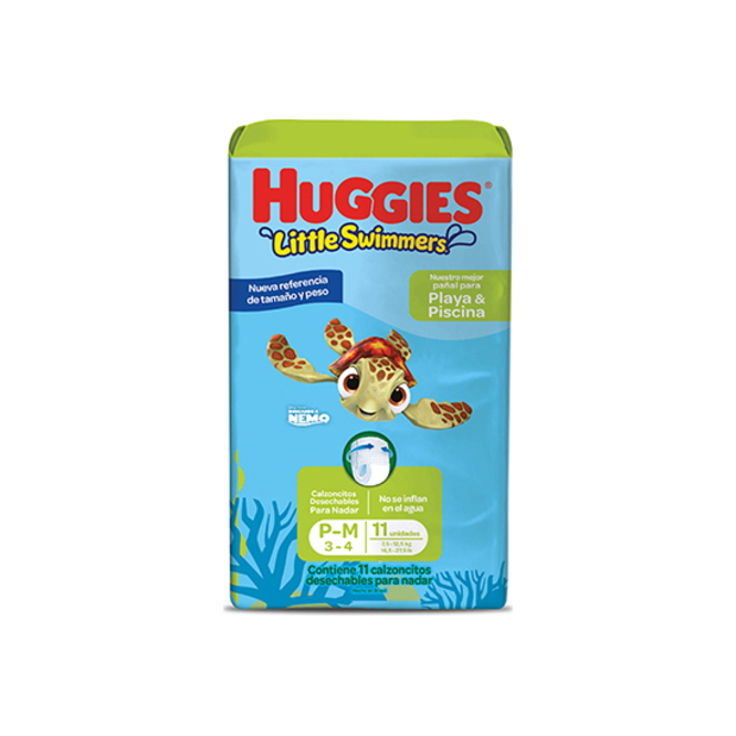 Pañales Little Swimmers tamaño M Huggies 11 unidades