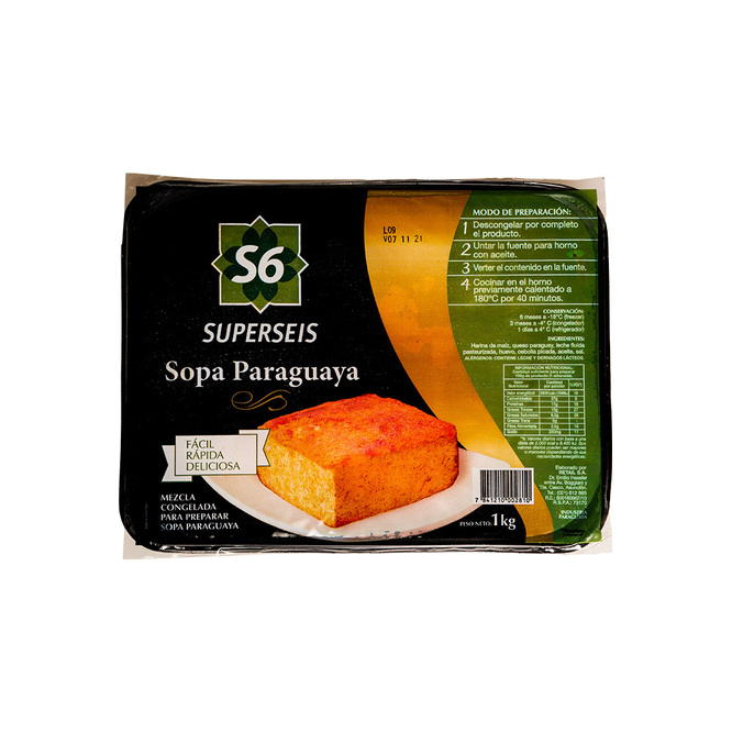 Sopa Paraguaya Congelada Superseis 1 kilo