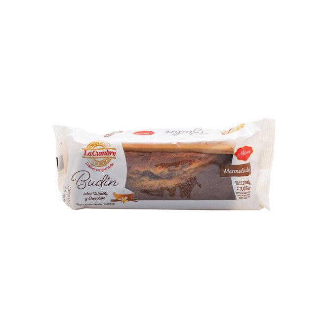 BUDIN S/VAINILLA Y CHOCOLATE MAZZEI 200G