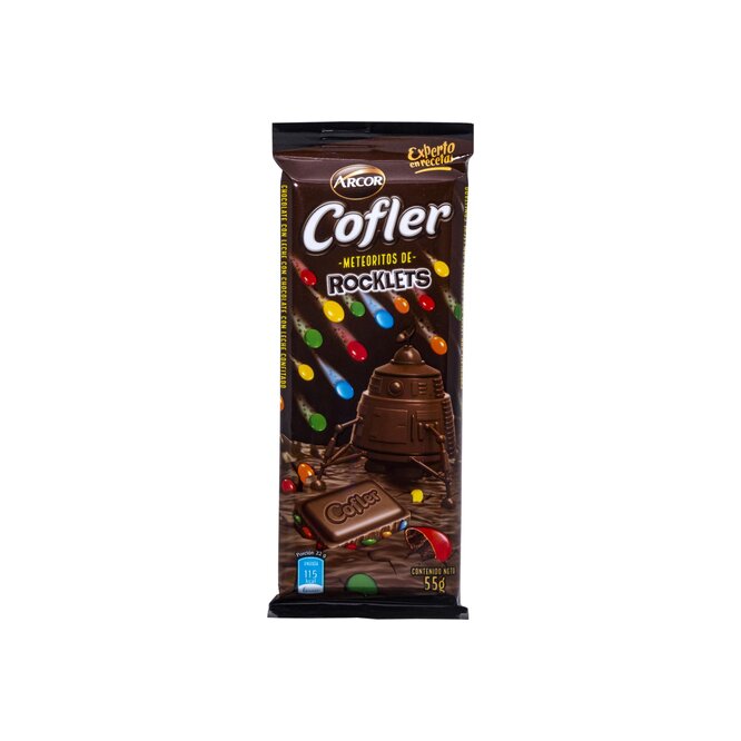Chocolate confites Rocklets en tableta 55 gramos