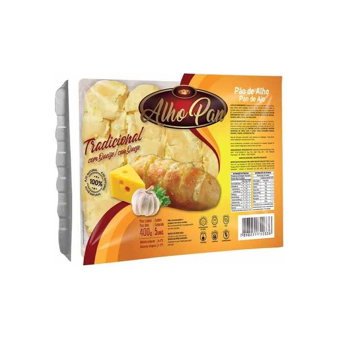 Pan de ajo con queso Alho pan 400 gramos