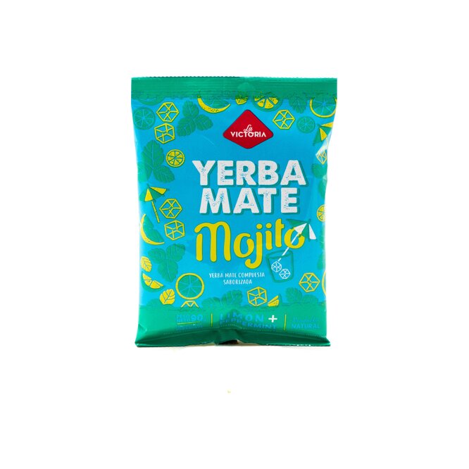 Yerba mate compuesta mojito limón paquete La Victoria 90 gramos