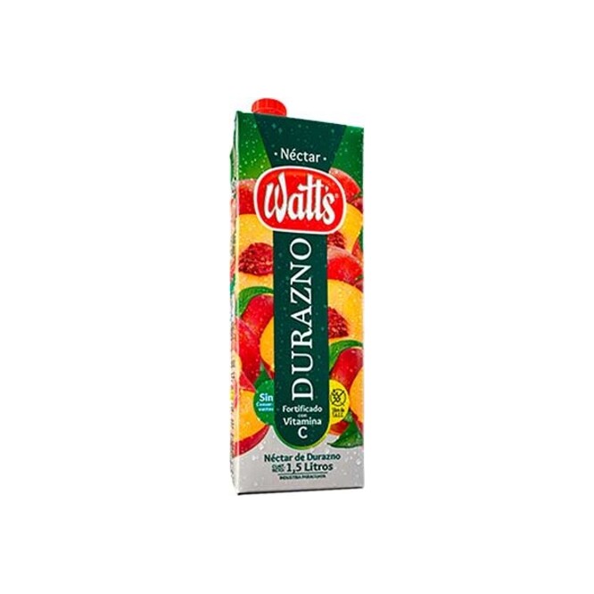 Jugo néctar sabor durazno tetra Watts 1,5 litros