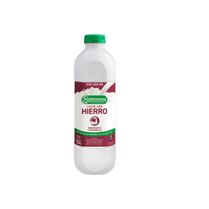 LECHE LA SERENISIMA C/HIERRO LARG/VID 1L