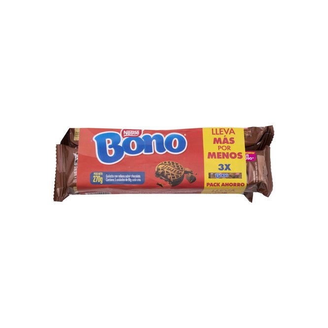Galletitas bono de chocolate paquete Nestlé 270 gramos
