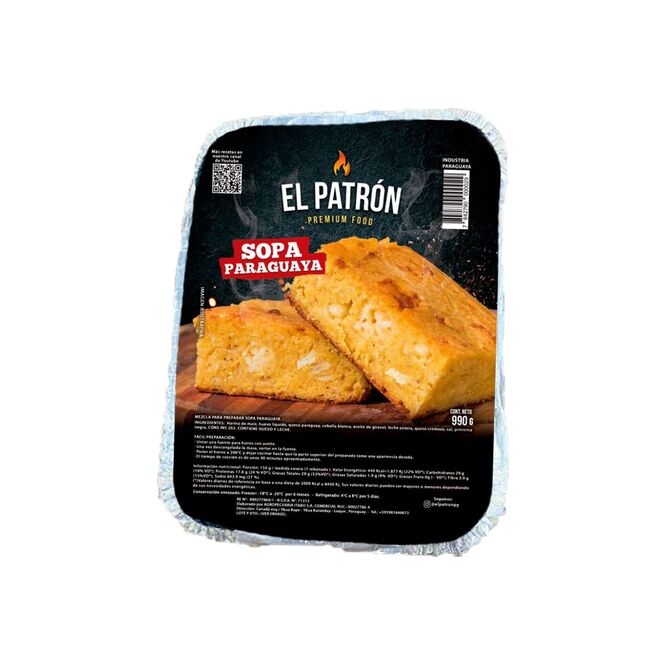 Sopa paraguaya congelada El Patrón 990 gramos