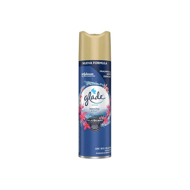 Desodorante de ambiente aroma paraíso azul en aerosol Glade 360 ml