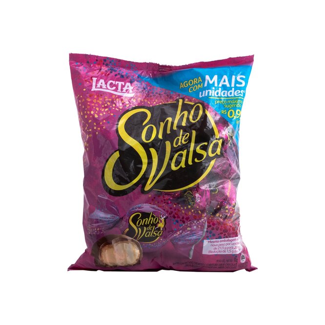 Bombones de chocolate Negro Sonho de Valsa en bolsa Lacta 1 kilo