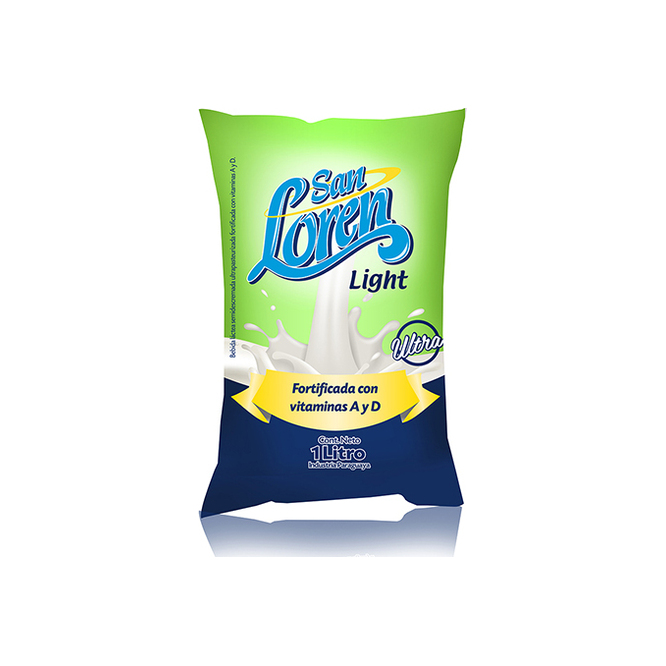 Leche semidescremada light sobre San Loren 1 litro