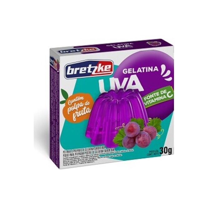 Gelatina Sabor Uva Bretzke 30 gramos